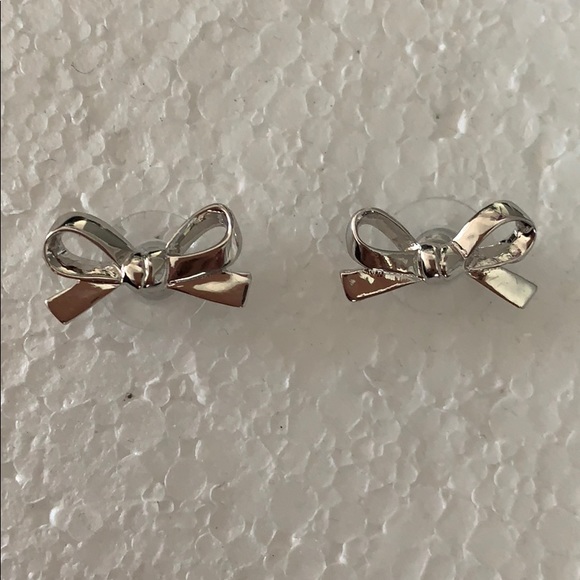 kate spade Jewelry - Kate Spade Silver Bow Earrings
